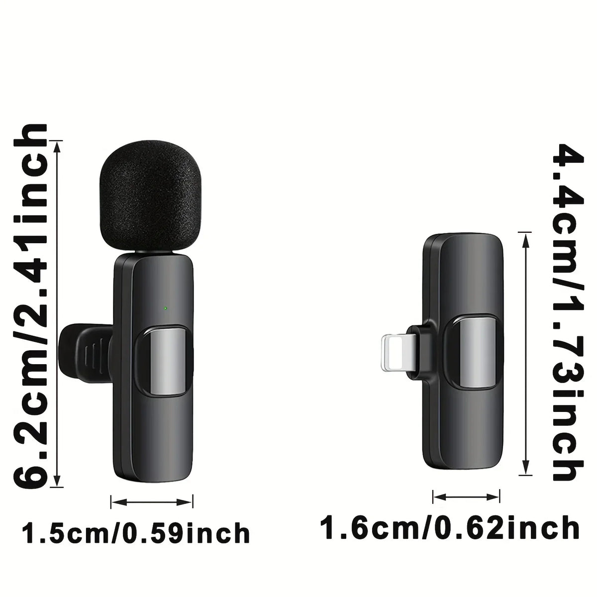 Microfon Lavalieră Wireless cu Înregistrare Instant, pentru Streaming și Video
