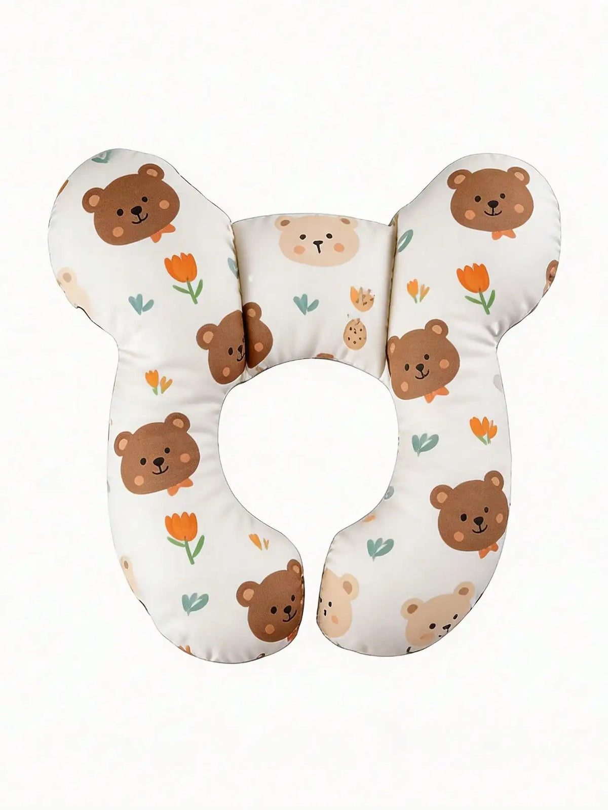 1Pc Baby U-Shaped Pillow, Infant Travel Neck Pillow, Soft-Breathable-Cute Cartoon Pattern, Soft Baby Head Support Cushion, Suitable for Car Seats, Strollers, and Travel