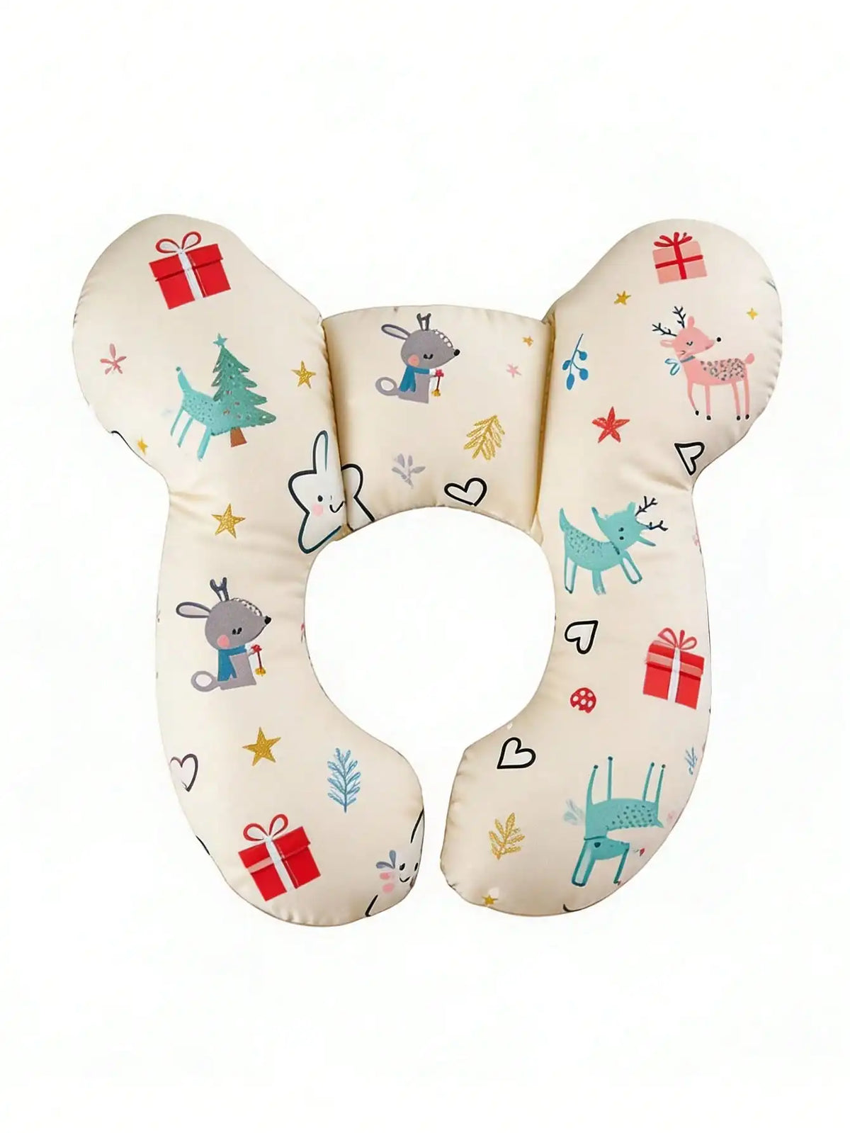 1Pc Baby U-Shaped Pillow, Infant Travel Neck Pillow, Soft-Breathable-Cute Cartoon Pattern, Soft Baby Head Support Cushion, Suitable for Car Seats, Strollers, and Travel