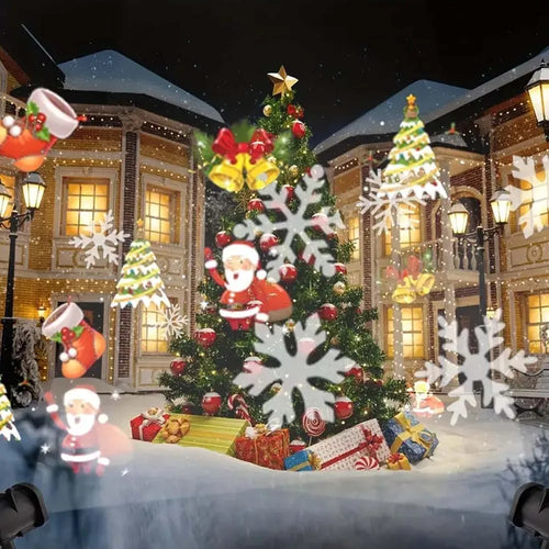16 Pattern Christmas Projector Lights  Outdoor/Indoor Holiday Projection LED Night Lamp for Home Xmas 2026 New Year Party Decor