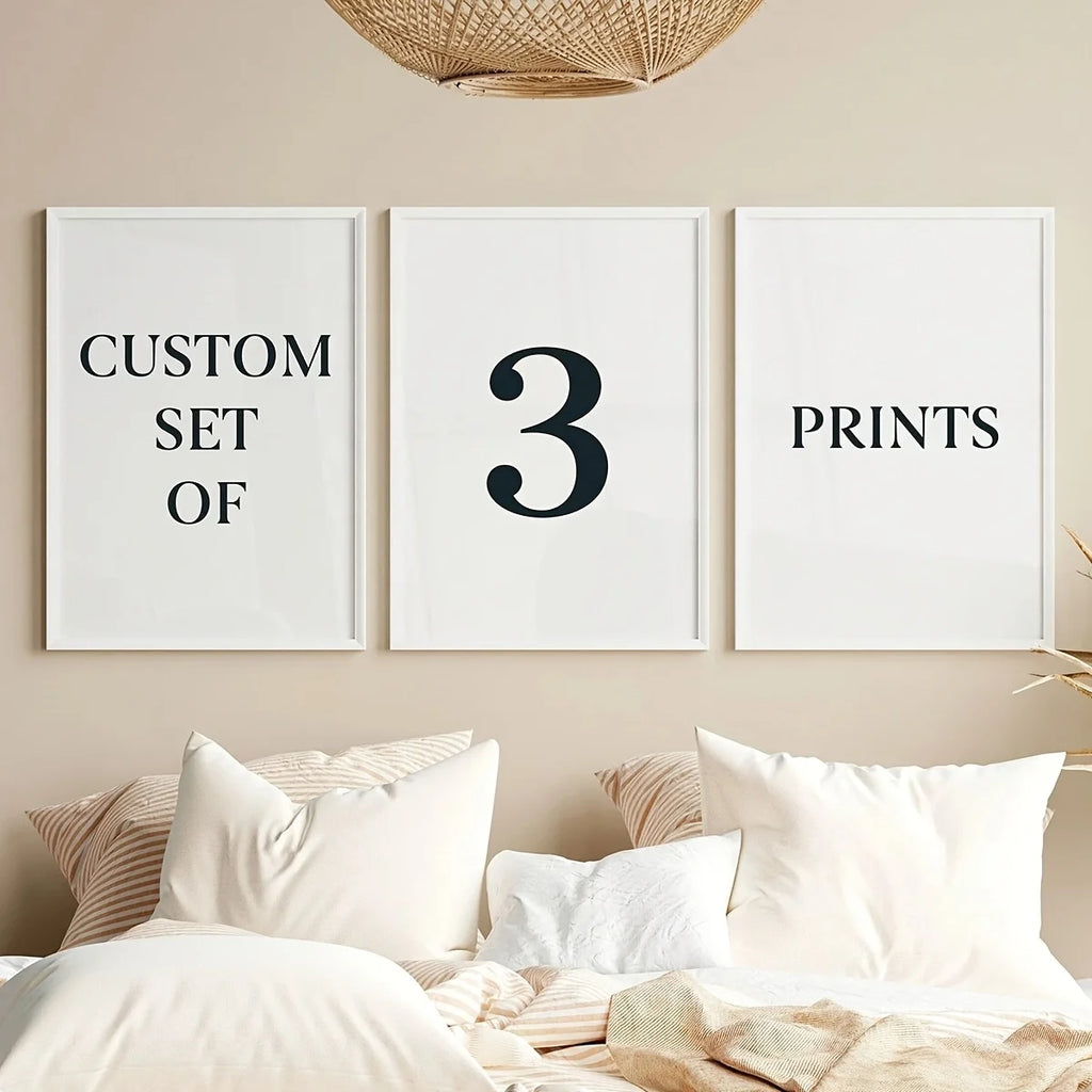 1/2/3pcs Custom Canvas Printing Personalized Photo Suitable for Family Life Pets Scenery Couple Weddings Home Decor Poster Gifts