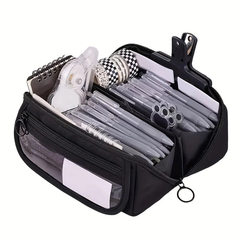 Pencil Case Large Capacity Student Stationery Case Pencil Bag Stationery Bag Multi-function Tabletop Storage Box for Boys Girls