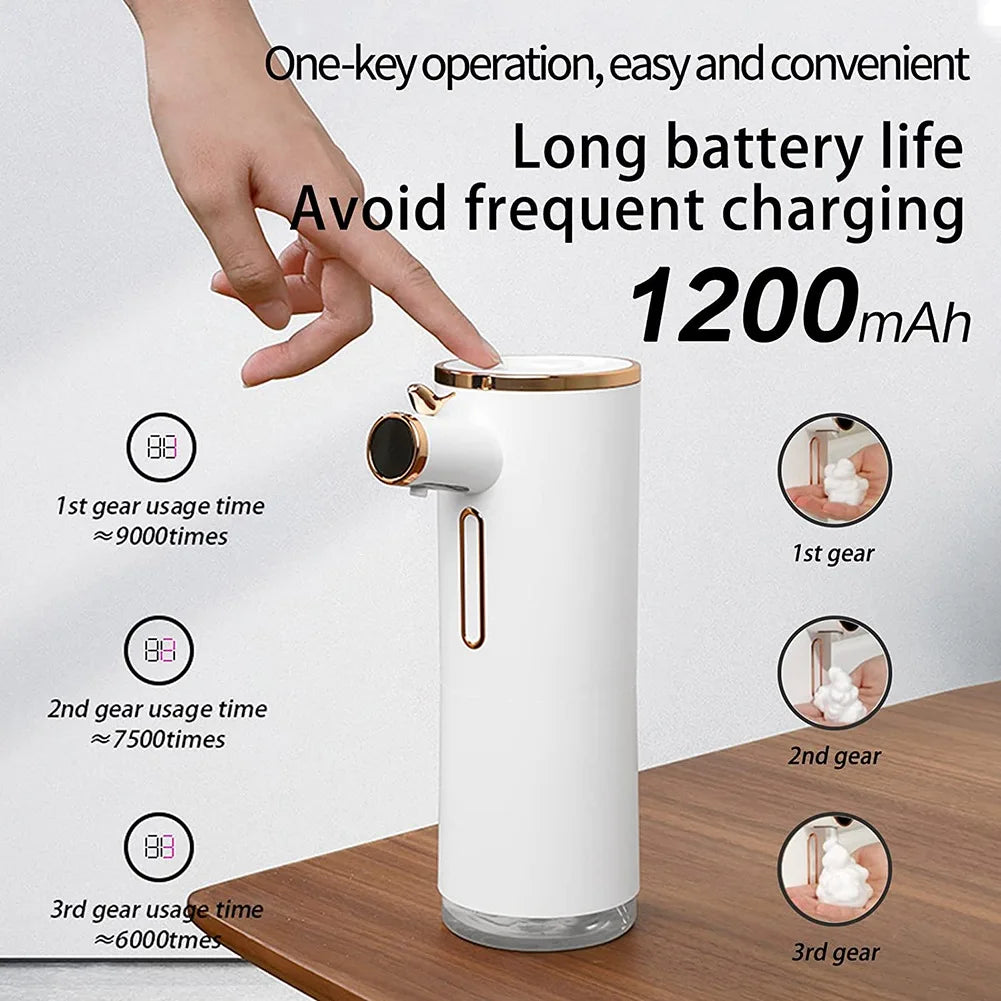 ABLK Automatic Foam Soap Dispenser, Touchless Electric Soap Dispenser, Auto Adjustable Soapdispenser For Kitchen Bathroom