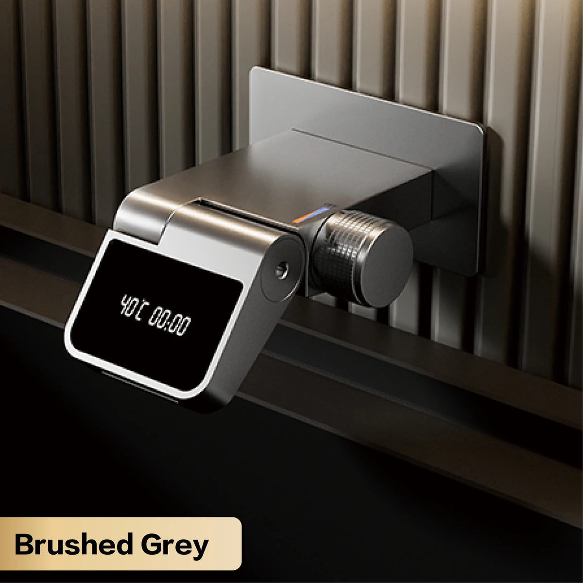 Luxury brass white bathroom faucet with wall mounted design LED digital display Hot and Cold dual control Simple washbasin Mixer