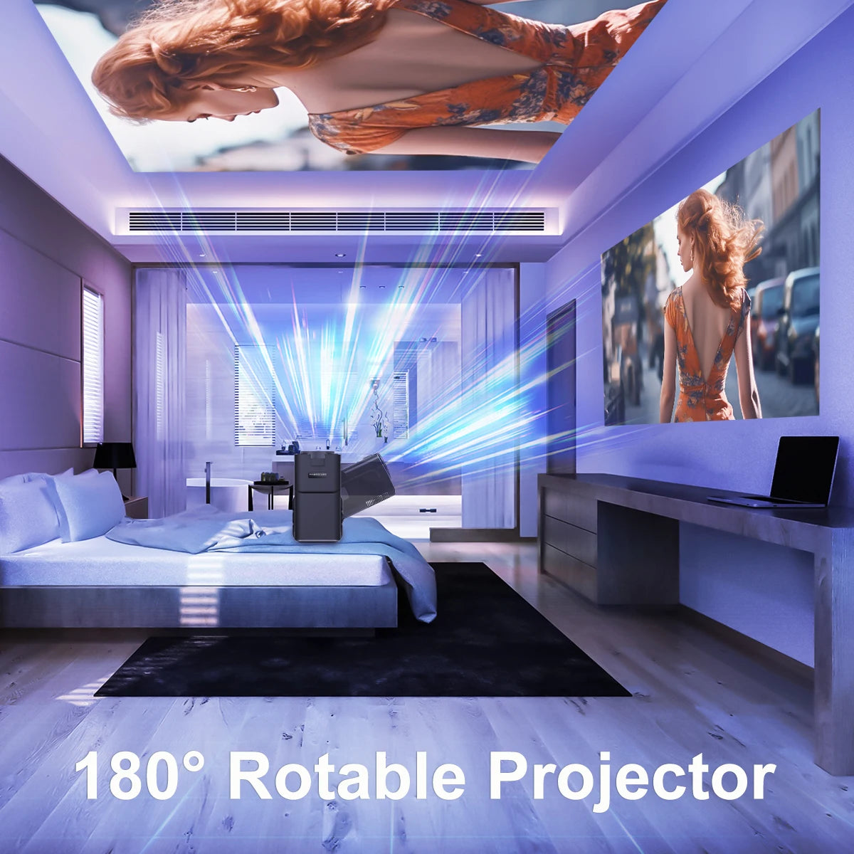 Magcubic HY320 4K Android 11 390ANSI Dual Projector WiFi6 BT5.0 Portable Cinema Native 1080P for Outdoor Movie Home Theater