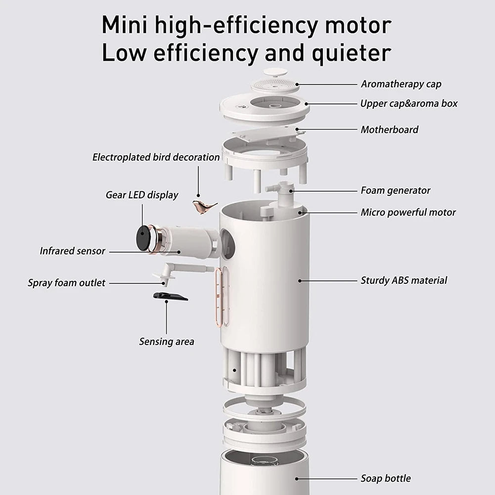 ABLK Automatic Foam Soap Dispenser, Touchless Electric Soap Dispenser, Auto Adjustable Soapdispenser For Kitchen Bathroom