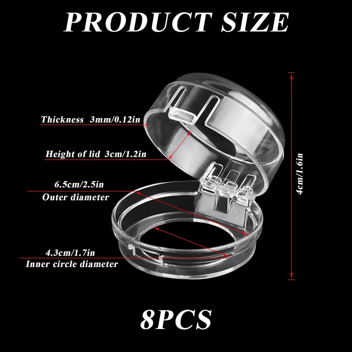 4/8pcs Stove Knob Covers Child Proof Switch Covers Black Transparent Color Prevent Kids Pets Turning on Stoves Universal Size