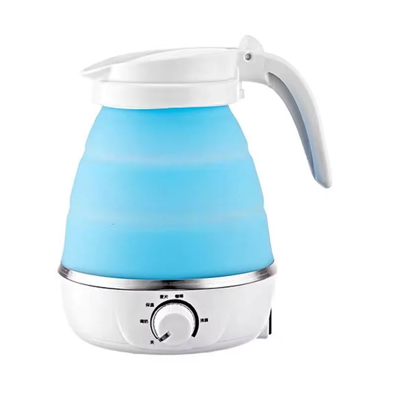 Mini Portable Fold Electric Kettle Thermostat Keep Warm Home Travel Business Automatic Power Off Silicone Stainless Steel Safety