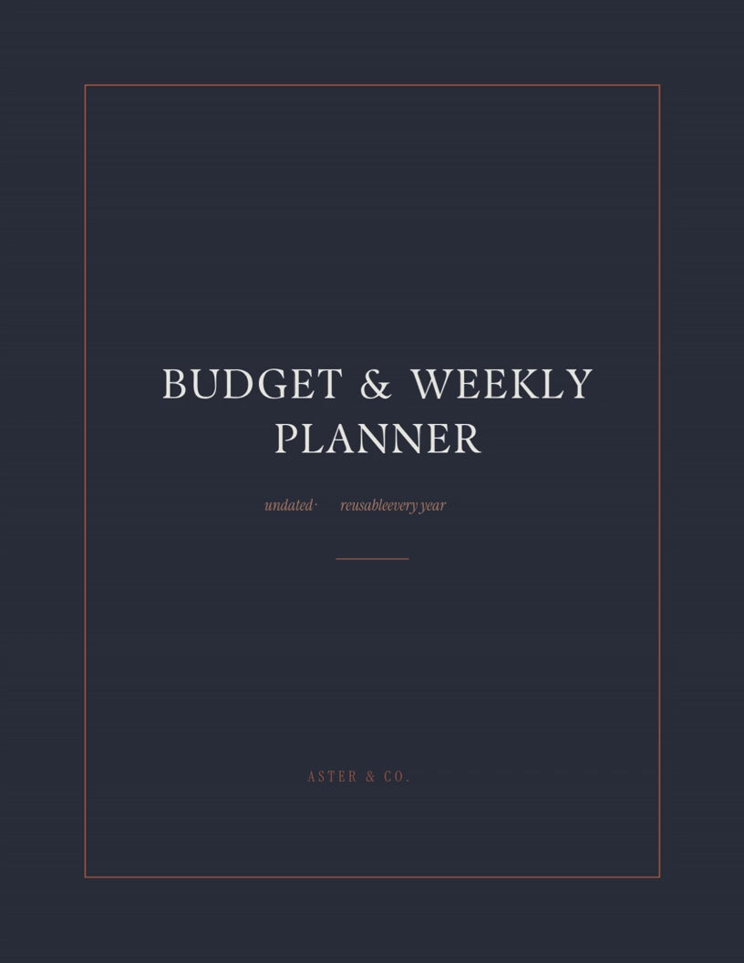 Budget & Weekly Planner – Planificator Financiar și Săptămânal Nedatat, Refolosibil